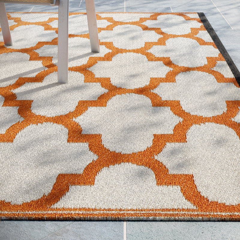Latitude Vive Tangier Orange Outdoor Rug & Reviews Wayfair.co.uk